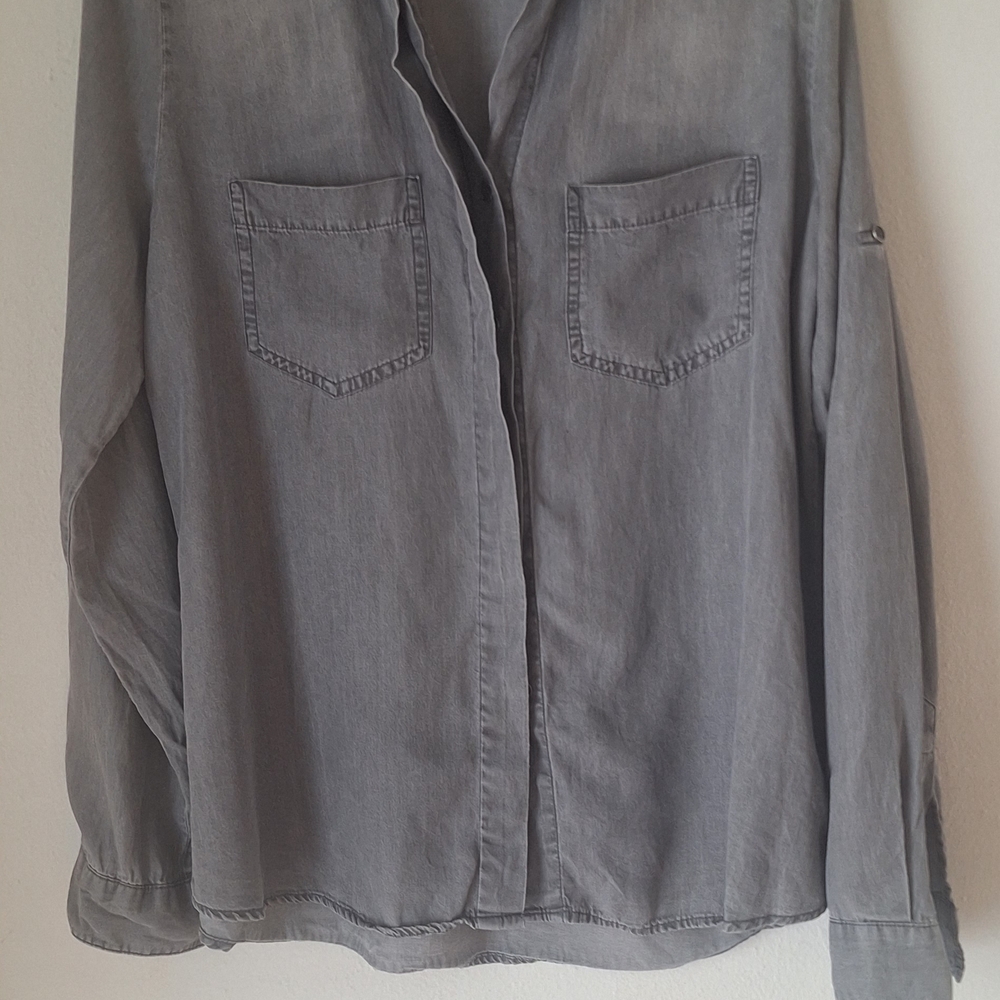 Cotton On Light Gray Button-Front Shirt